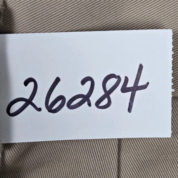 Orvis Mens Pleated Front Chinos Khaki Tan Cotton Straight Leg Pants Size 40 - Picture 7 of 7